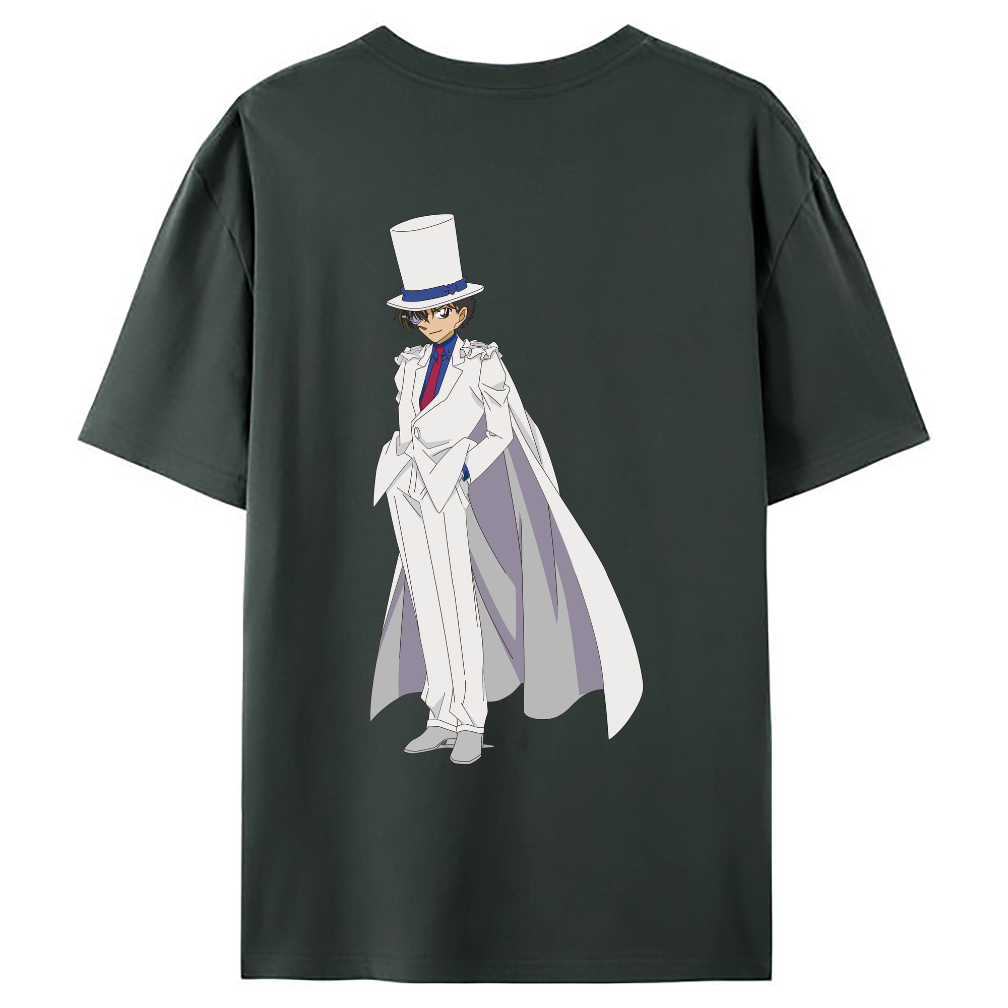 （画像用） 名探偵コナン くろば かいと Detective Conan Kuroba Kaito 綿100％ メンズ半袖Tシャツ（バックプリント） 通気性